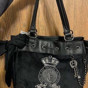 Juicy Couture Black Embroidered Tote